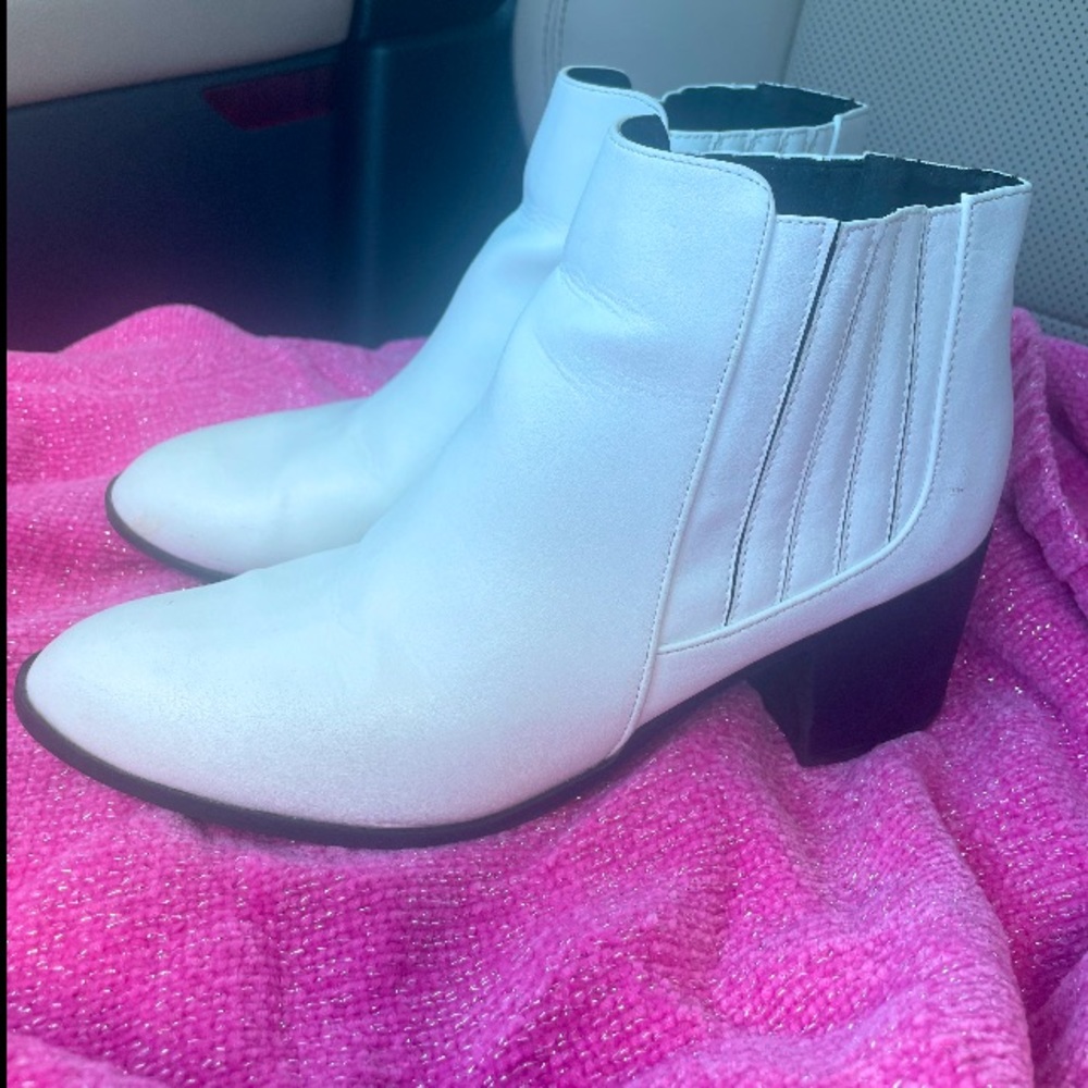 White Western Booties Size 9.5